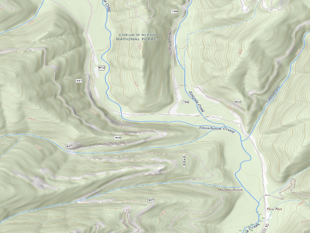 USGS topographic map of Fire Prev. Disp. Site #235