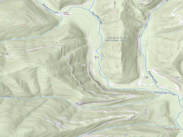 USGS topographic map of Fire Prev. Disp. Site #237