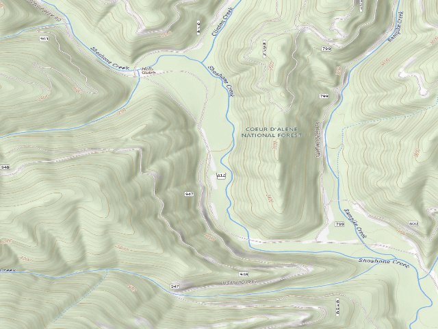 USGS topographic map of Fire Prev. Disp. Site #238