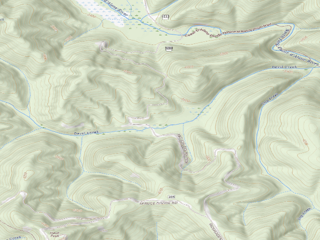 USGS topographic map of Fire Prev. Disp. Site #250A
