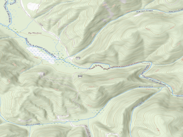 USGS topographic map of Fire Prev. Disp. Site #251