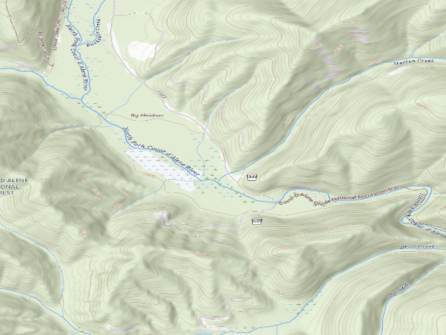 USGS topographic map of Fire Prev. Disp. Site #254