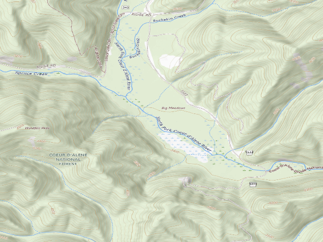USGS topographic map of Fire Prev. Disp Site #255