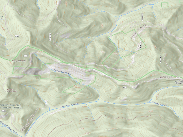 USGS topographic map of Fire Prev. Disp Site #290