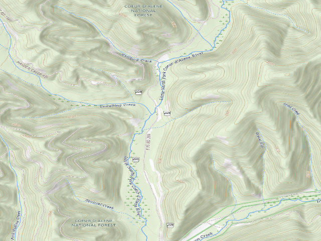 USGS topographic map of Fire Prev. Disp. Site #84A