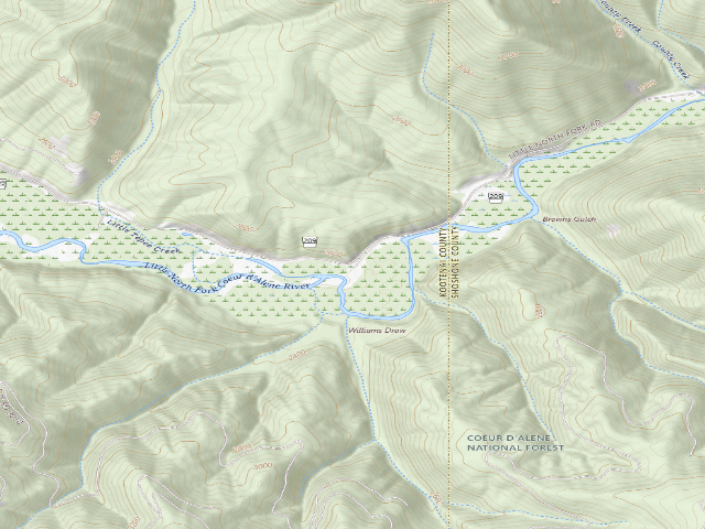 USGS topographic map of Fire Prevention Disp. Site #10