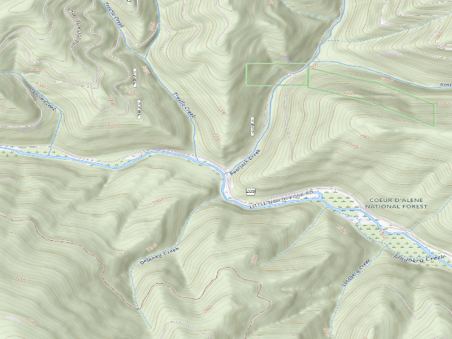 USGS topographic map of Fire Prevention Disp. Site #38