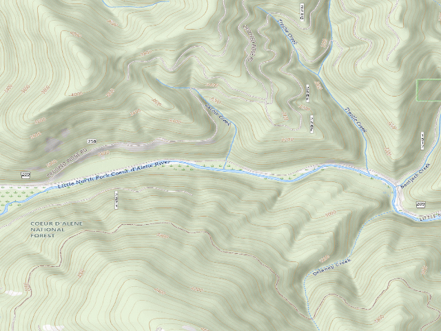 USGS topographic map of Fire Prevention Disp. Site #40