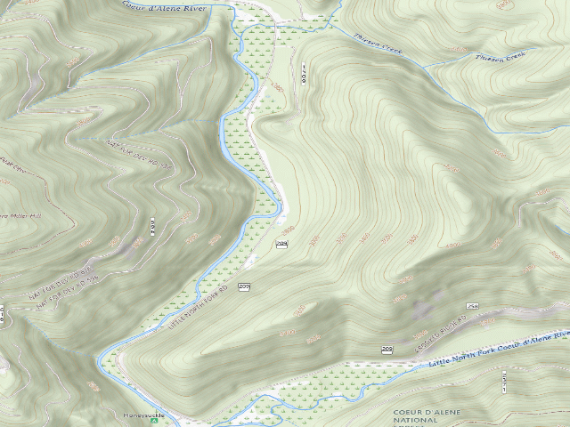 USGS topographic map of Fire Prevention Disp. Site #44
