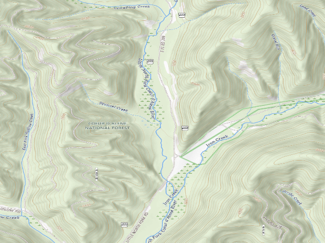 USGS topographic map of Fire Prevention Disp. Site #83