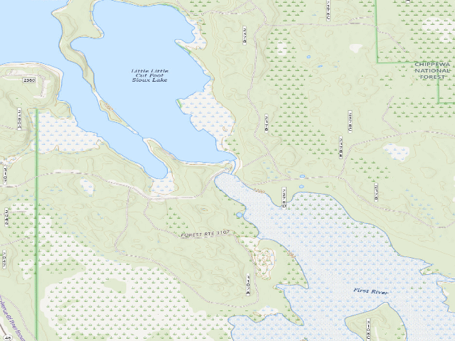 USGS topographic map of First River Campsite D32