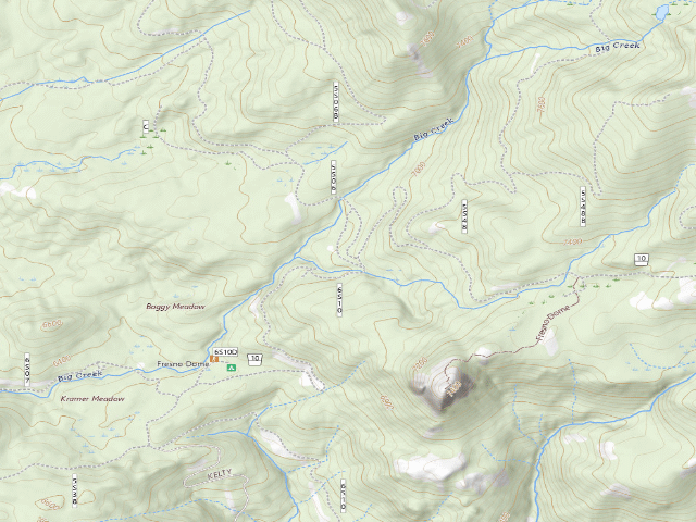 USGS topographic map of Fish Camp/Big Creek