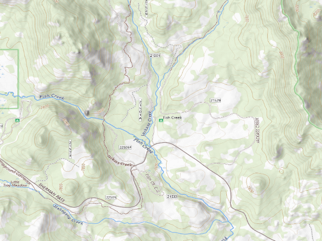 USGS topographic map of Fish Creek