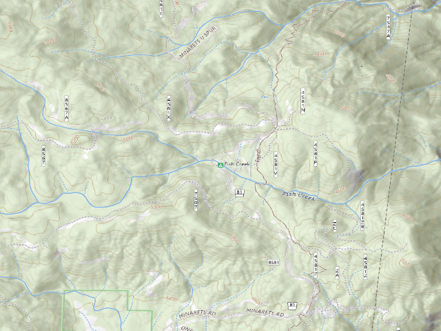 USGS topographic map of Fish Creek