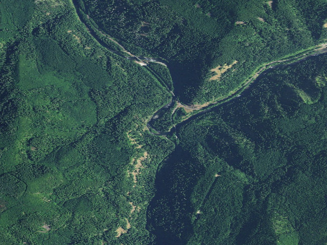 Aerial image of Fish Creek Campground
