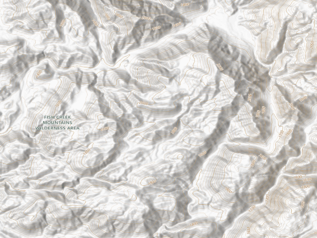 USGS topographic map of Fish Creek Mountains Wilderness
