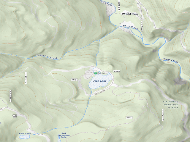USGS topographic map of Fish Lake