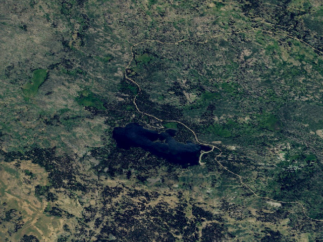 Aerial image of Fish Lake Campground