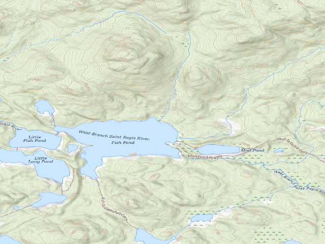 USGS topographic map of Fish Pond Site 3 (Saint Regis Canoe Area)