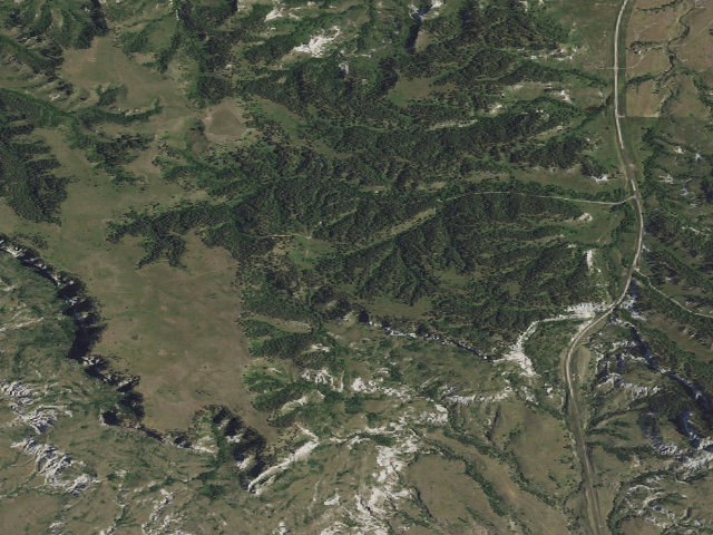 Aerial image of Fish Spring