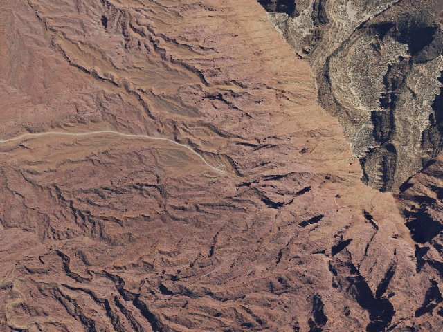 Aerial image of Fisher Towers Campground