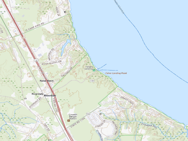 USGS topographic map of Fishers Landing
