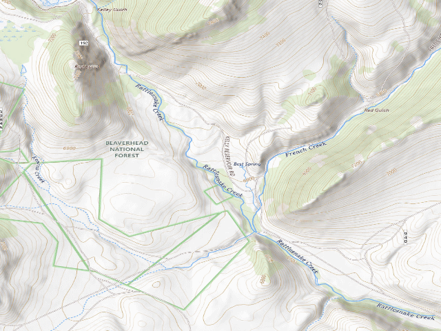 USGS topographic map of Fishing Pull Off