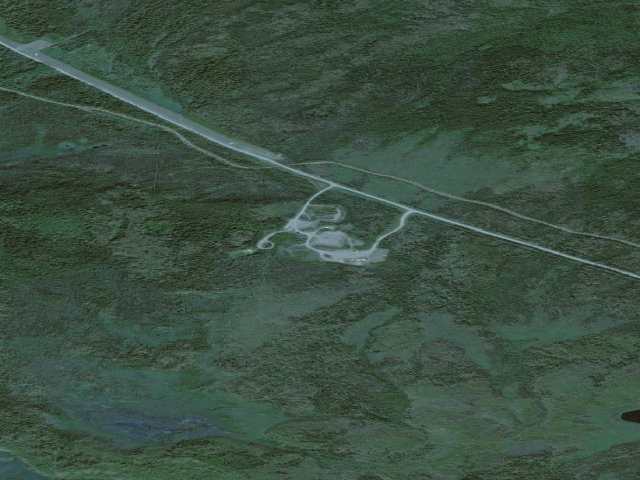 Aerial image of Five Mile Campground (Dalton Highway MP 60)