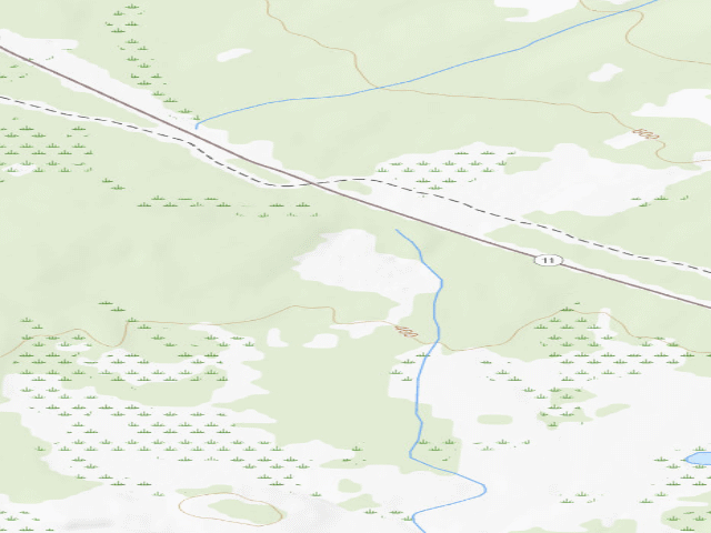 USGS topographic map of Five Mile Campground (Dalton Highway MP 60)