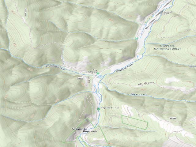 USGS topographic map of Five Mile Cg