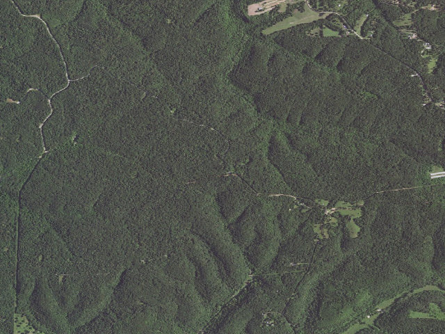 Aerial image of Flag Spring Conservation Area