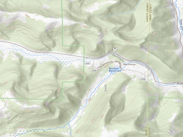 USGS topographic map of Flat Canyon Campground