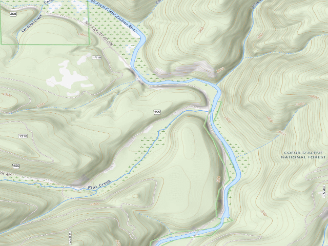 USGS topographic map of Flat Creek A
