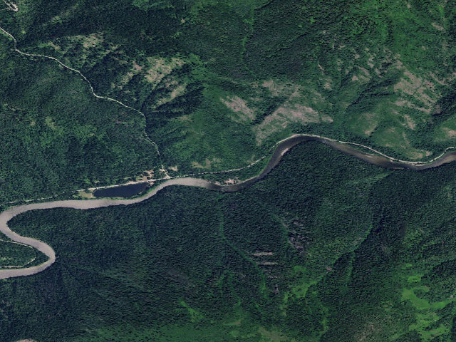 Aerial image of Flat Creek Camp