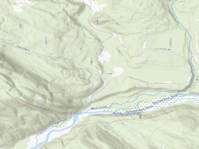 USGS topographic map of Flat Creek