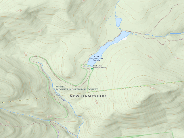 USGS topographic map of Flat Mtn Pond Shelter
