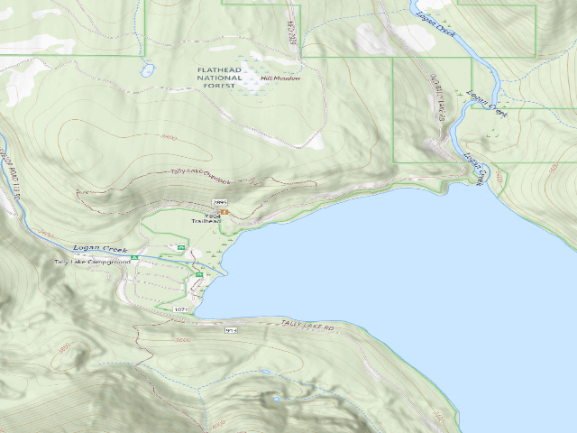 USGS topographic map of Flathead County