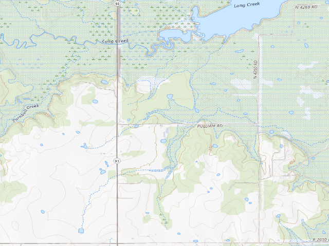 USGS topographic map of Flats (Hugo WMA)