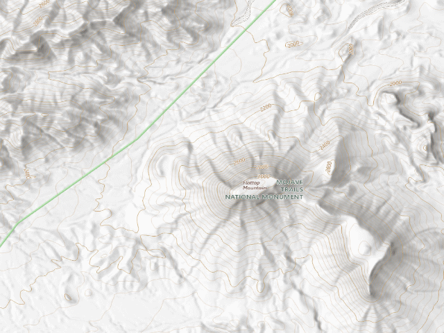 USGS topographic map of Flattop Mountain Rock Collecting Area