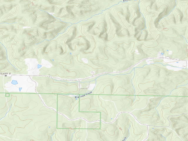 USGS topographic map of Flatwoods Conservation Area