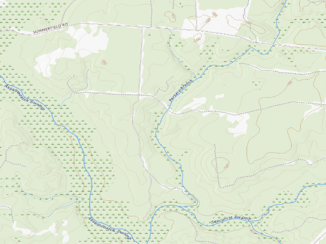 USGS topographic map of Flippo-Gentry WMA