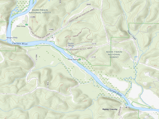 USGS topographic map of Float Camp