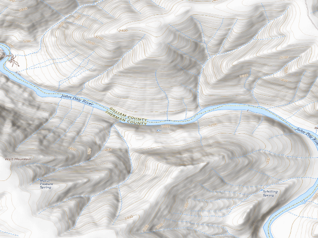 USGS topographic map of Flood Ravaged