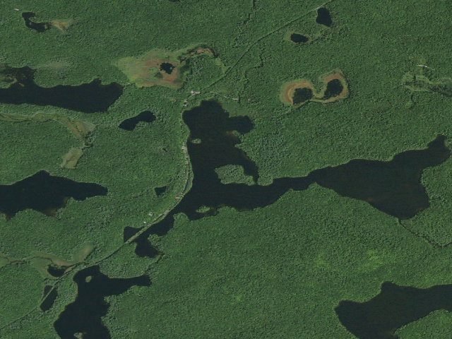 Aerial image of Floodwood Pond Site 1 (Saranac Lakes Wild Forest)