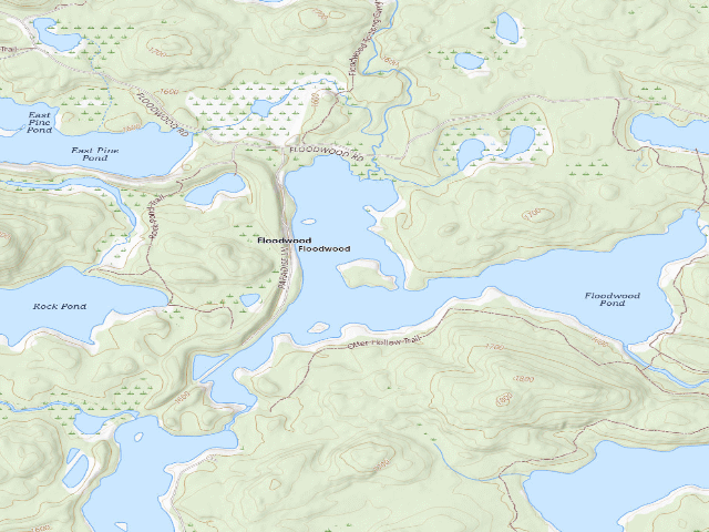 USGS topographic map of Floodwood Pond Site 1 (Saranac Lakes Wild Forest)