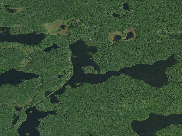 Aerial image of Floodwood Pond Site 2 (Saranac Lakes Wild Forest)
