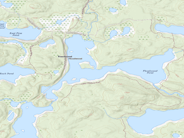 USGS topographic map of Floodwood Pond Site 3 (Saranac Lakes Wild Forest)