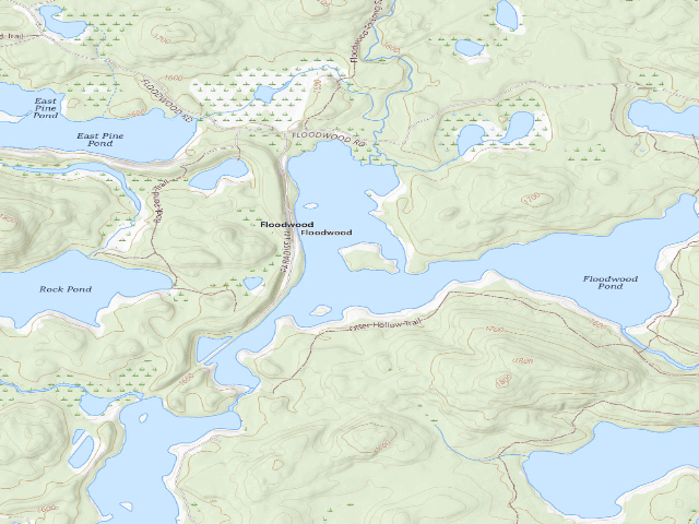 USGS topographic map of Floodwood Pond Site 5 (Saranac Lakes Wild Forest)