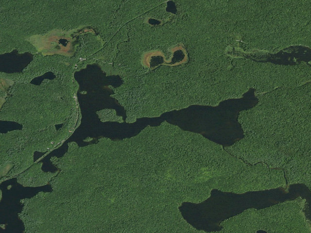 Aerial image of Floodwood Pond Site 7 (Saranac Lakes Wild Forest)