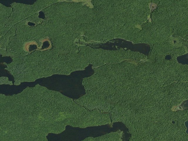 Aerial image of Floodwood Pond Site 8 (Saranac Lakes Wild Forest)